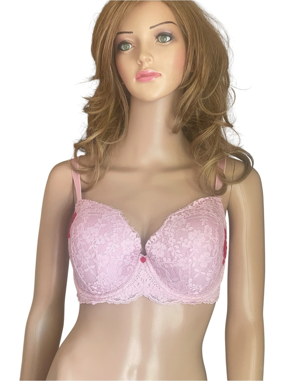 Victoria's Secret Pink Dream Angels Lace Lightly Lined Demi
Bra size 36DD